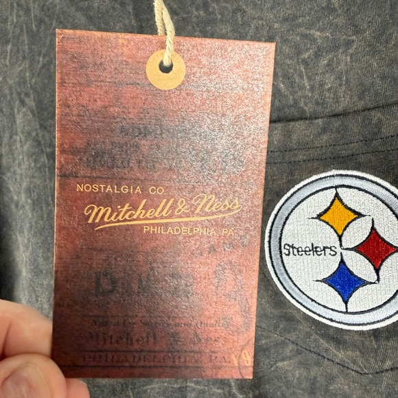 Mitchell Ness Kids Pittsburgh Steelers Throwbacks T Shirt Size M 10/12 NFL Black - Picture 11 of 11